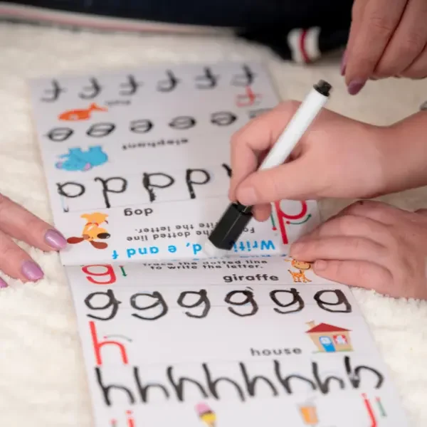 process child practicing writing