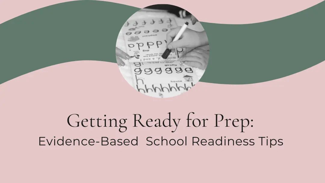 Child practising letter formation on a worksheet while getting ready for Prep, representing early school readiness skills